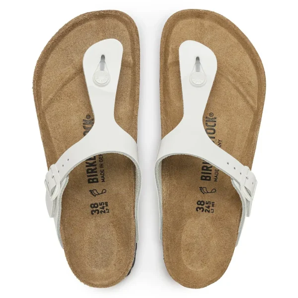 Gizeh Natural Leather Patent Patent White - Image 5