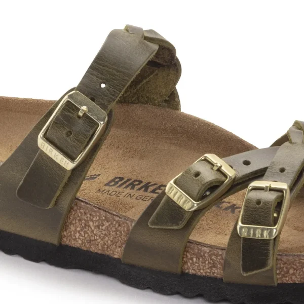 Franca Braided Oiled Leather Olive Green - Image 8