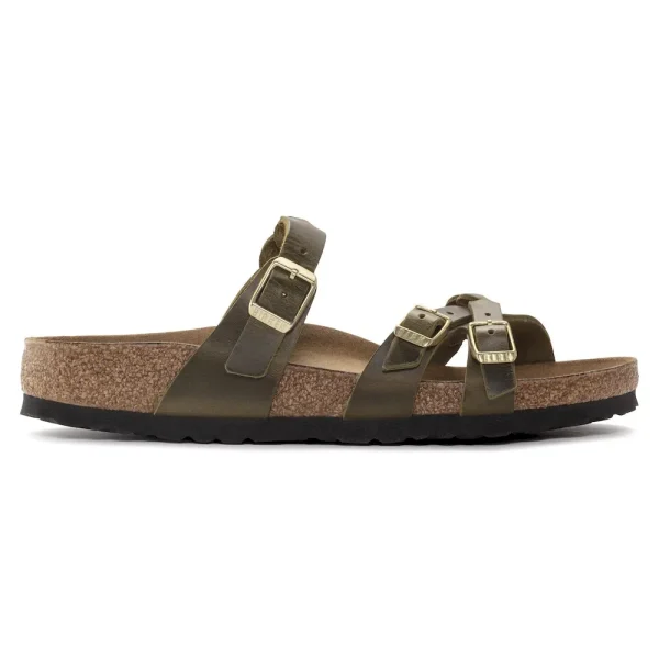 Franca Braided Oiled Leather Olive Green - Image 7