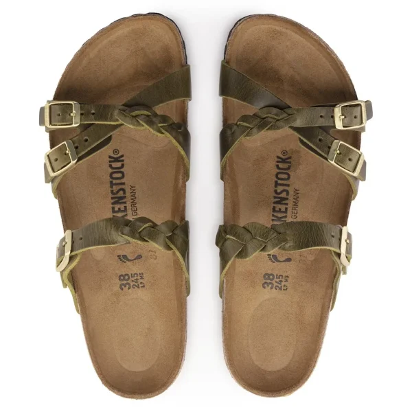 Franca Braided Oiled Leather Olive Green - Image 5