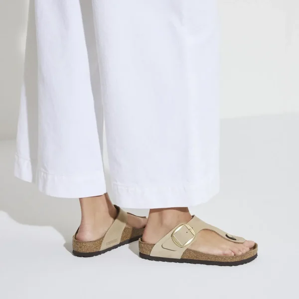 Gizeh Big Buckle Nubuck Leather Sandcastle - Image 3