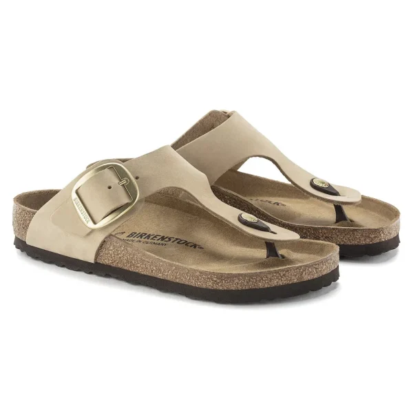 Gizeh Big Buckle Nubuck Leather Sandcastle - Image 6