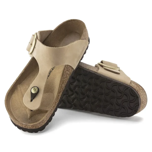 Gizeh Big Buckle Nubuck Leather Sandcastle - Image 4
