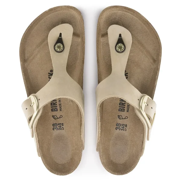 Gizeh Big Buckle Nubuck Leather Sandcastle - Image 5
