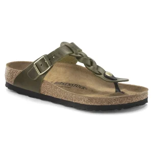 Gizeh Braided Oiled Leather Olive Green