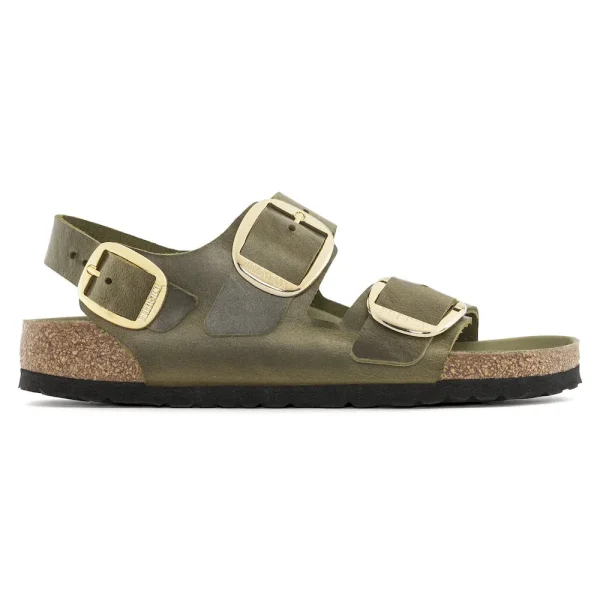 Milano Big Buckle Oiled Leather Olive Green - Image 7