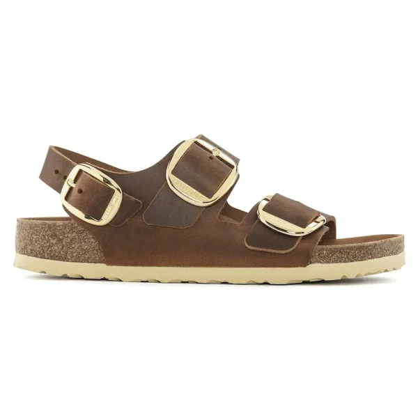 Milano Big Buckle Oiled Leather Cognac - Image 7