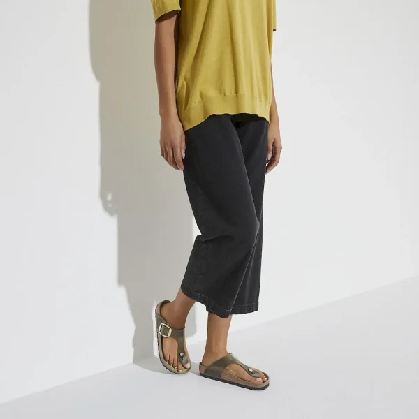 Gizeh Big Buckle Oiled Leather Olive Green - Image 2
