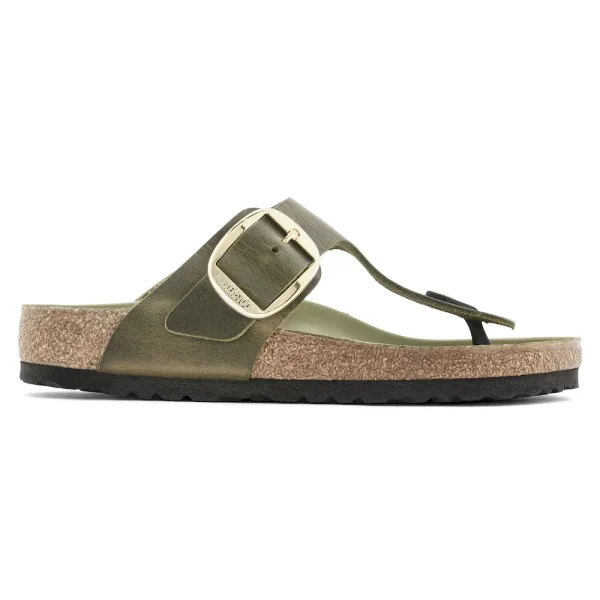 Gizeh Big Buckle Oiled Leather Olive Green - Image 7