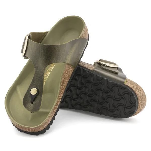 Gizeh Big Buckle Oiled Leather Olive Green - Image 4