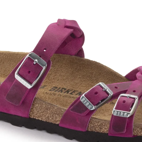 Franca Braided Oiled Leather Festival Fuchsia - Image 8