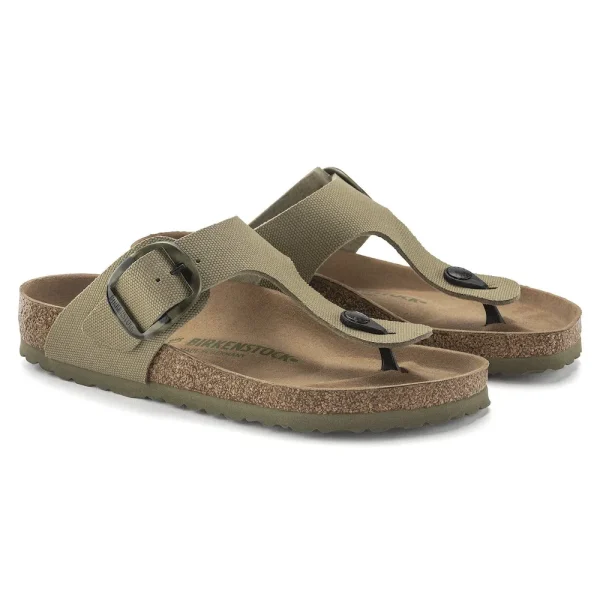 Gizeh Vegan Big Buckle Textile Faded Khaki - Image 6