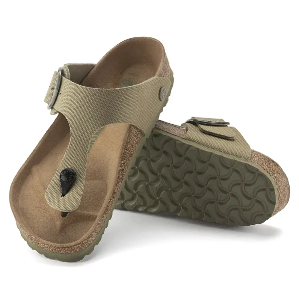 Gizeh Vegan Big Buckle Textile Faded Khaki - Image 4