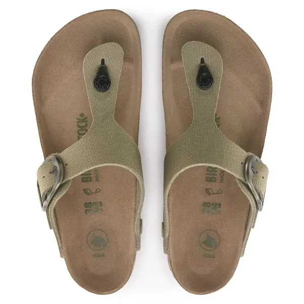 Gizeh Vegan Big Buckle Textile Faded Khaki - Image 5