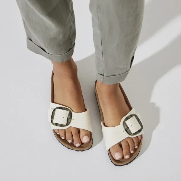 Madrid Vegan Big Buckle Textile Eggshell - Image 3