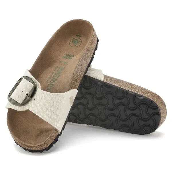 Madrid Vegan Big Buckle Textile Eggshell - Image 4