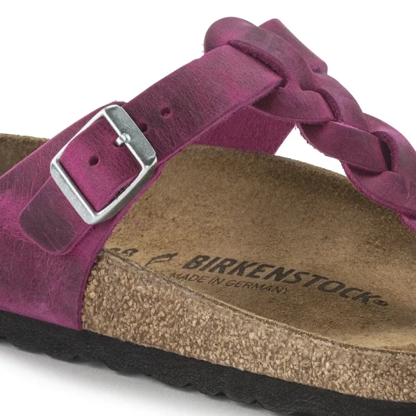Gizeh Braided Oiled Leather Festival Fuchsia - Image 8