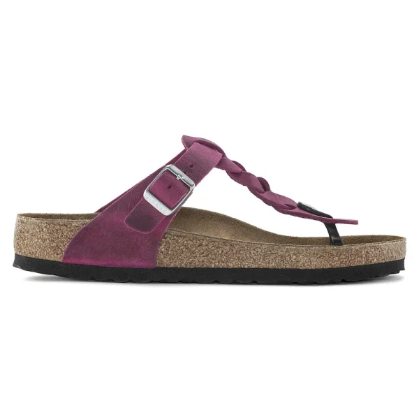 Gizeh Braided Oiled Leather Festival Fuchsia - Image 7