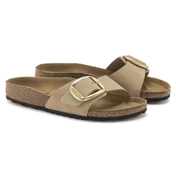 Madrid Big Buckle Nubuck Leather Sandcastle - Image 6