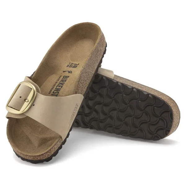 Madrid Big Buckle Nubuck Leather Sandcastle - Image 4
