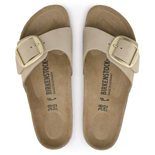 Madrid Big Buckle Nubuck Leather Sandcastle - Image 5