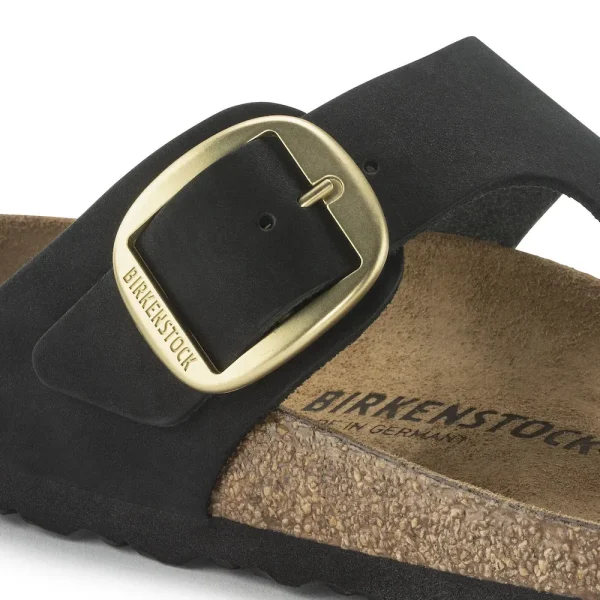Gizeh Big Buckle Nubuck Leather Black - Image 8