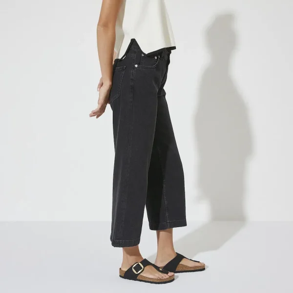 Gizeh Big Buckle Nubuck Leather Black - Image 2