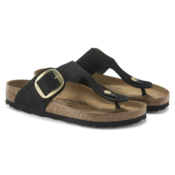 Gizeh Big Buckle Nubuck Leather Black - Image 6