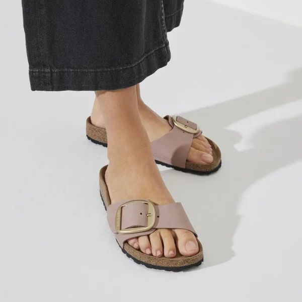 Madrid Big Buckle Nubuck Leather Old Rose - Image 3