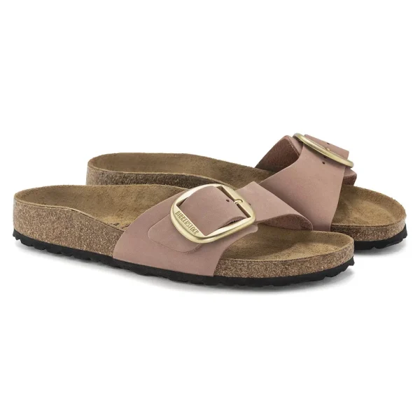 Madrid Big Buckle Nubuck Leather Old Rose - Image 6