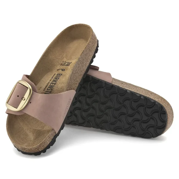 Madrid Big Buckle Nubuck Leather Old Rose - Image 4
