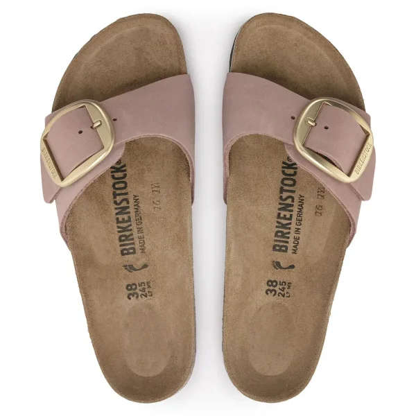 Madrid Big Buckle Nubuck Leather Old Rose - Image 5