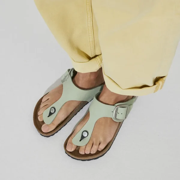 Gizeh Big Buckle Nubuck Leather Matcha - Image 3