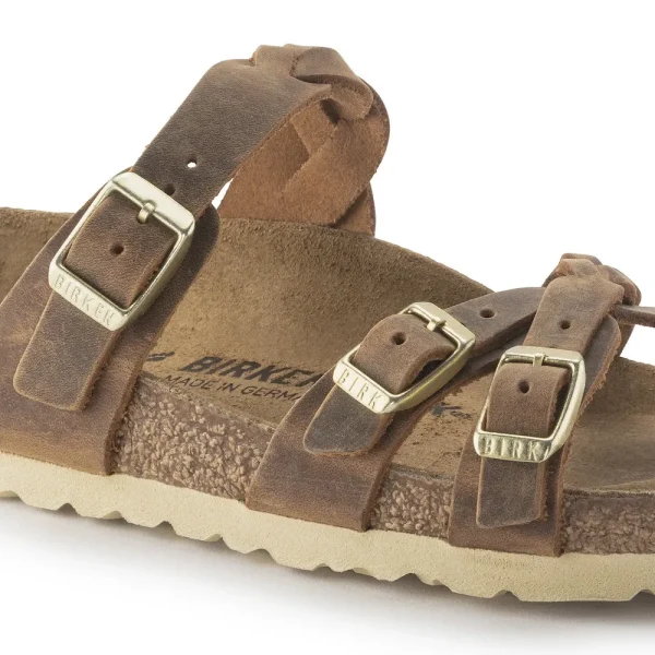 Franca Braided Oiled Leather Cognac - Image 8