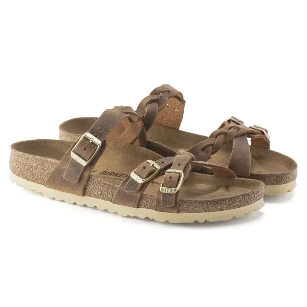 Franca Braided Oiled Leather Cognac - Image 6