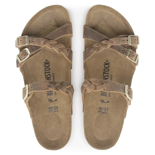Franca Braided Oiled Leather Cognac - Image 5