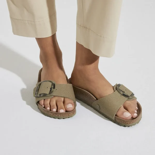 Madrid Vegan Big Buckle Textile Faded Khaki - Image 3