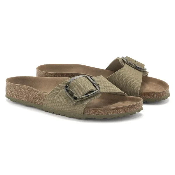 Madrid Vegan Big Buckle Textile Faded Khaki - Image 6