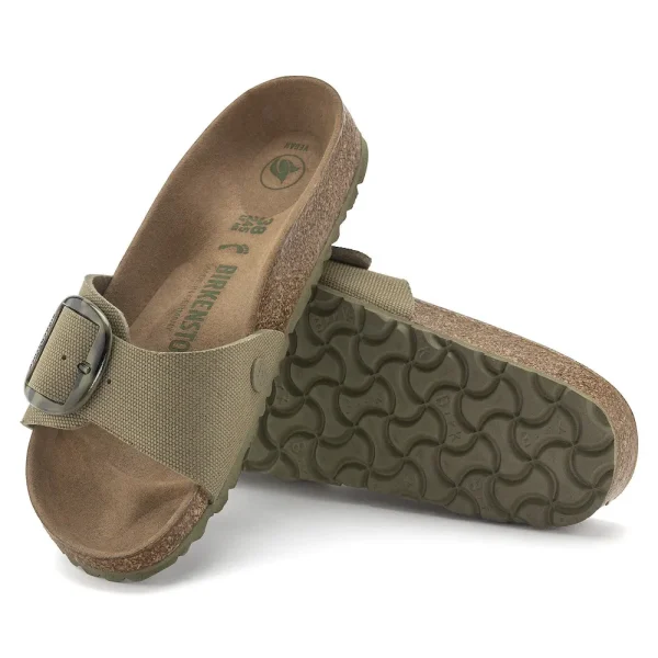 Madrid Vegan Big Buckle Textile Faded Khaki - Image 4