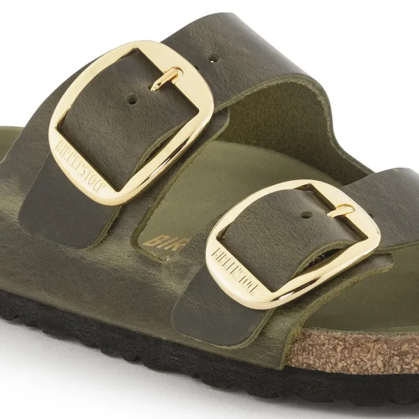 Arizona Big Buckle Oiled Leather Olive Green - Image 8