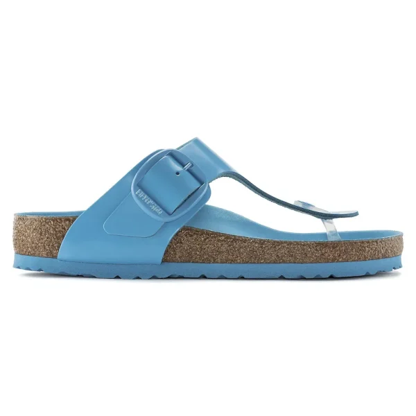Gizeh Big Buckle Natural Leather Patent High Shine Sky Blue - Image 7