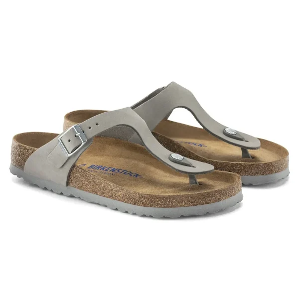 Gizeh Soft Footbed Nubuck Leather Dove Gray - Image 6