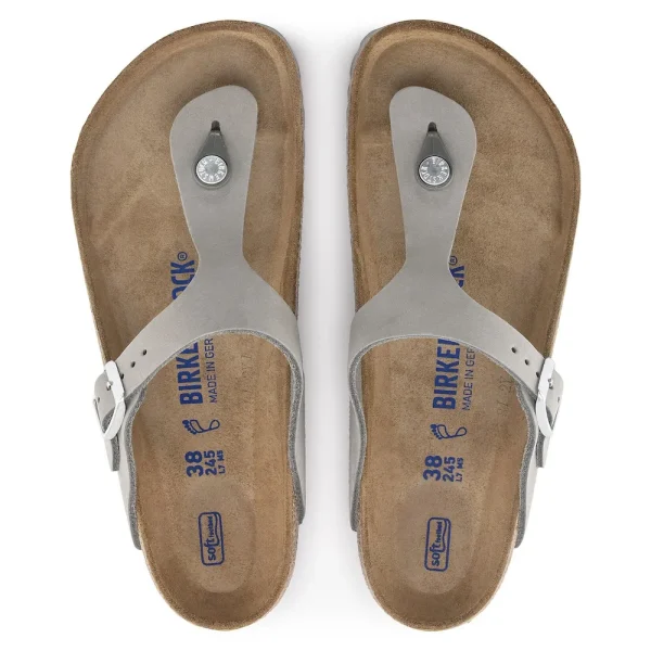 Gizeh Soft Footbed Nubuck Leather Dove Gray - Image 5