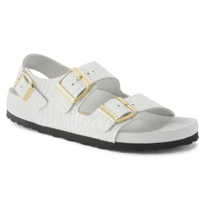 Milano Embossed Leather Emboss white