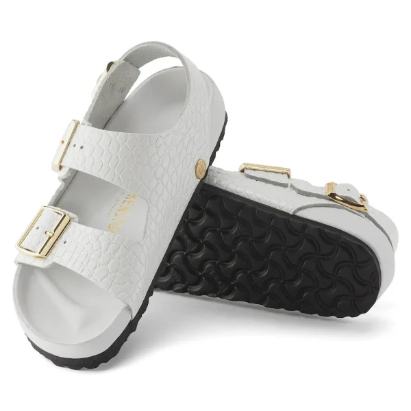 Milano Embossed Leather Emboss white - Image 4
