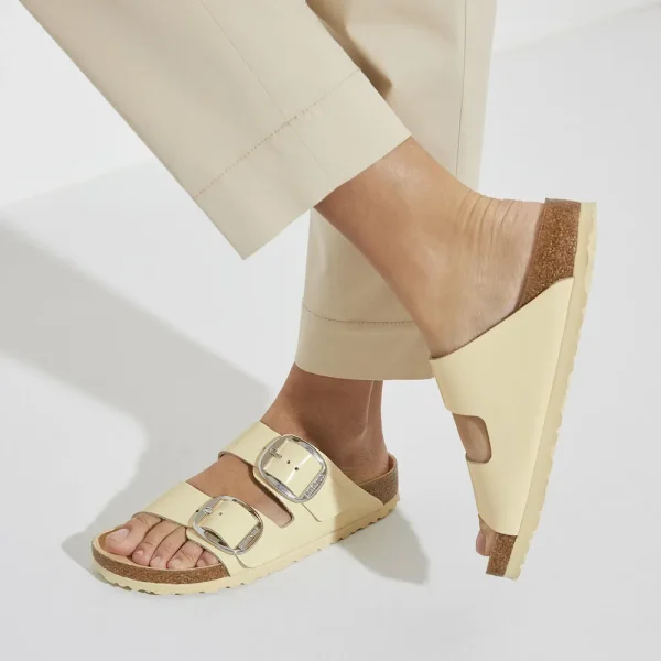 Arizona Big Buckle Natural Leather Patent High Shine Butter - Image 3