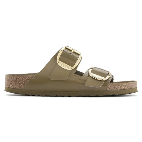 Arizona Big Buckle Natural Leather Patent High Shine Mud Green - Image 7