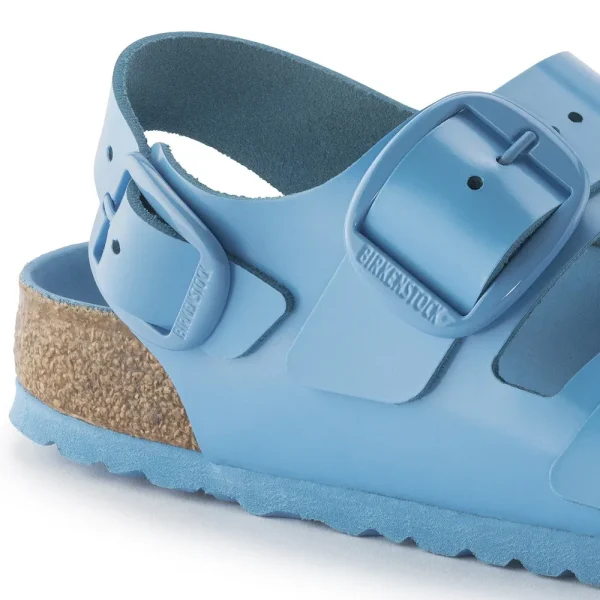 Milano Big Buckle Natural Leather Patent High Shine Sky Blue - Image 8