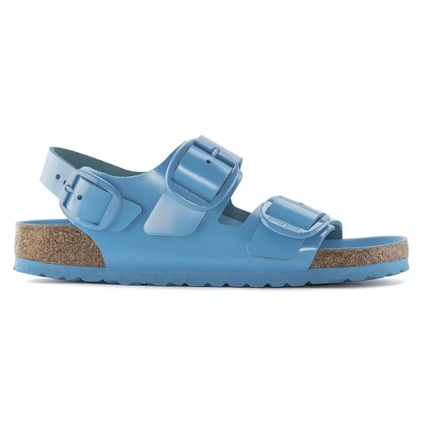 Milano Big Buckle Natural Leather Patent High Shine Sky Blue - Image 7