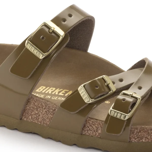 Franca Natural Leather Patent High Shine Mud Green - Image 8